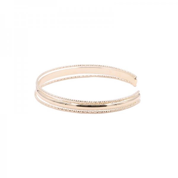 Brass Layered Stack Open Bracelet