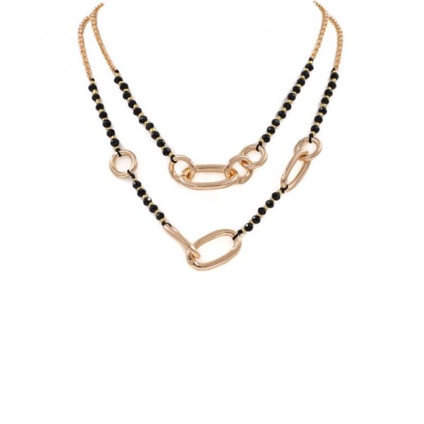 Metal Chain Layered Necklace